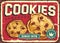 Homemade cookies and biscuits retro sign