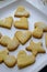 Homemade cookies in various shapes portrait crop