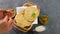 Homemade corn flatbread with cilantro greens tomato salsa. Handmade mexican tortillas vegetable salad Traditional Indian