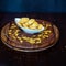 Homemade Cornflake cookies on a wooden background. High angle view.