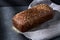 homemade craft bread with seeds on table