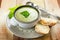 Homemade cream of broccoli soup