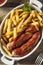 Homemade Currywurst and French Fries