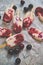 Homemade Delicious Vegan Cherry Popsicles with Coconut Milk. Summer healthy food concept