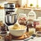 Homemade Delights: Crafting Irresistible Ice Cream in Rustic Kitchen Setting