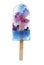 Homemade edible flower ice pop, popsicle