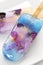 Homemade edible flower ice pop, popsicle