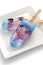 Homemade edible flower ice pop, popsicle