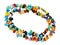 Homemade female beads are made of multi-colored smooth sea stone