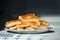 Homemade Foccacia - Italian bread on the table in plate