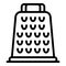 Homemade food grater icon, outline style