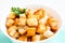 Homemade french croutons