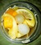 Homemade Fruit Soup With Mixed Longan, Rambutan, Lemon, Mango Pieces and more