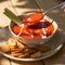 Homemade gazpacho soup with cucumber and celery