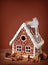 Homemade gingerbread house