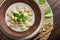 Homemade gnocchi with creamy gorgonzola sauce