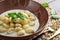 Homemade gnocchi with creamy gorgonzola sauce