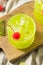 Homemade Green Melon Midori Sour