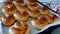 Homemade and handmade sesame pastry, sesame muffins, freshly baked sesame buns