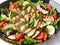 Homemade healthy chicken salad in a bowl