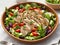 Homemade healthy chicken salad in a bowl