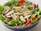 Homemade healthy chicken salad in a bowl