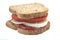 Homemade Healthy Sandwich With Sliced Tomato And Mozzarela Cheese, Closeup