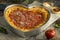 Homemade Heart Shaped Chicago Deep Dish Pizza