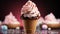 Homemade ice cream sundae, a sweet celebration of summer generated by AI