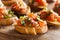 Homemade Italian Bruschetta Appetizer