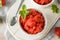 Homemade Italian Strawberry Granita Ice Cream