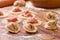 Homemade Italian tortellin from wholegrain flour with meat.