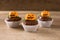 Homemade Jack O\'lantern Pumpkin cupcakes