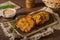 Homemade latkes with herbs