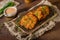 Homemade latkes with herbs