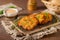 Homemade latkes with herbs