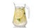 Homemade lemonade with mint and ice with a glass jug . isolated