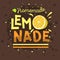 Homemade Lemonade Typographic Logo Label Type Design