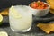 Homemade Margarita with Chips and Salsa