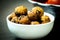 Homemade mysore bonda which is a popular Indian snack deep fried
