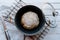 Homemade no knead bread baked in a pot