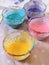 Homemade Non-Toxic Paint Colors in Bowls