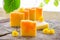 Homemade orange and dandelion herbal soap