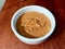 Homemade Organic Creamy Peanut Butter in Bowl Ready to Eat