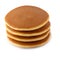 Homemade pancakes isolated on a white background