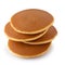 Homemade pancakes isolated on a white background