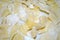 Homemade pappardelle, typical Italian pasta, close up