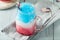 Homemade Patriotic Red White and Blue Slushie Cocktail