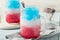 Homemade Patriotic Red White and Blue Slushie Cocktail