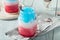 Homemade Patriotic Red White and Blue Slushie Cocktail